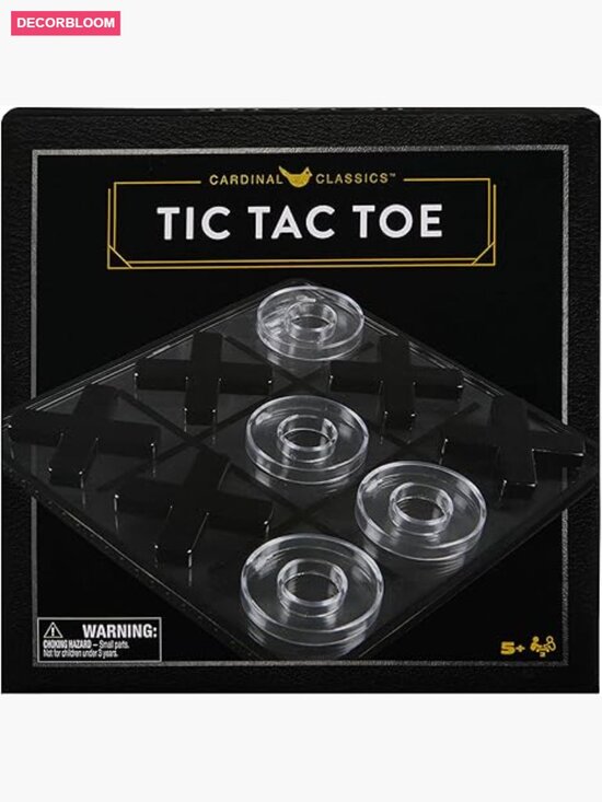 Other - Classic Tic Tac Toe Board Game, Modern Coffee Table Décor, 2 Players